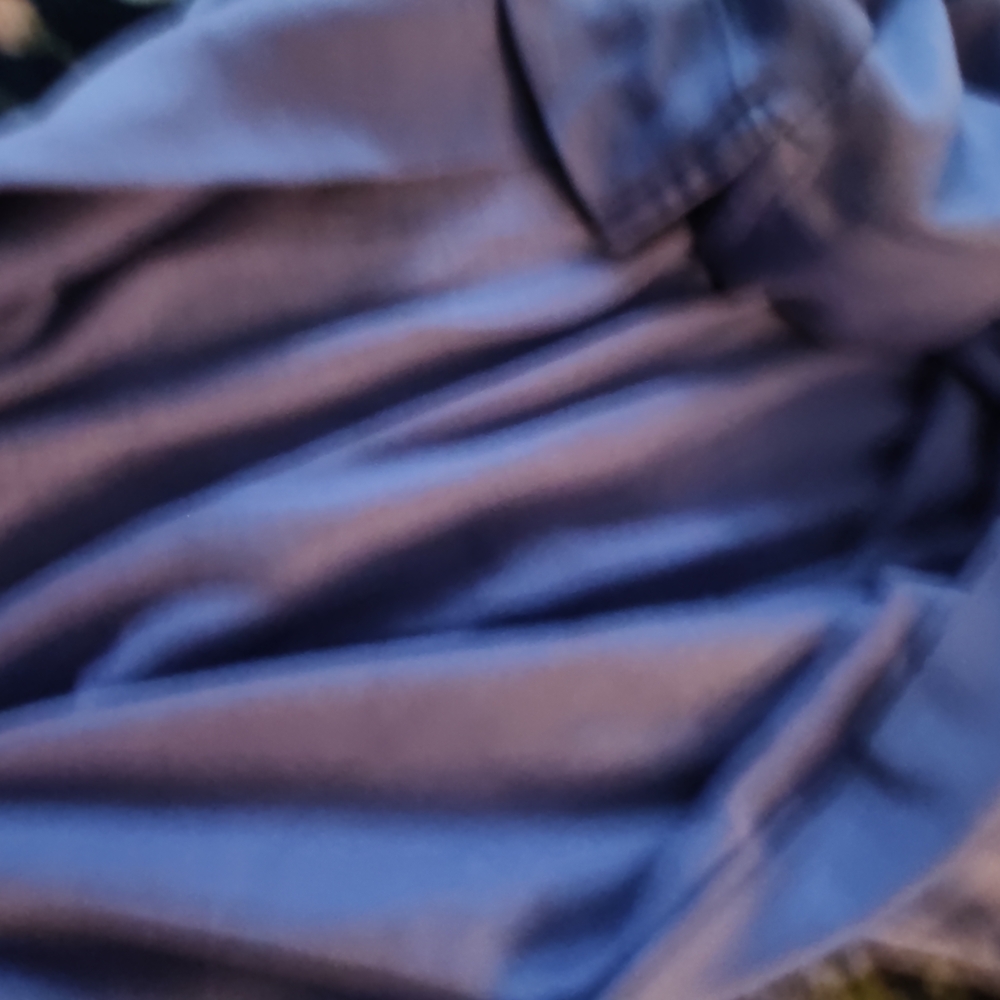 Blue-Purple Cowl Neck Long Sleeve Top-Gently Used - Picture 4 of 6